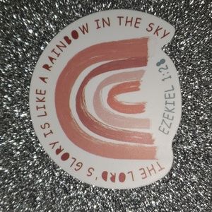 GOD WATERPOOF Sticker Bible Rainbow
